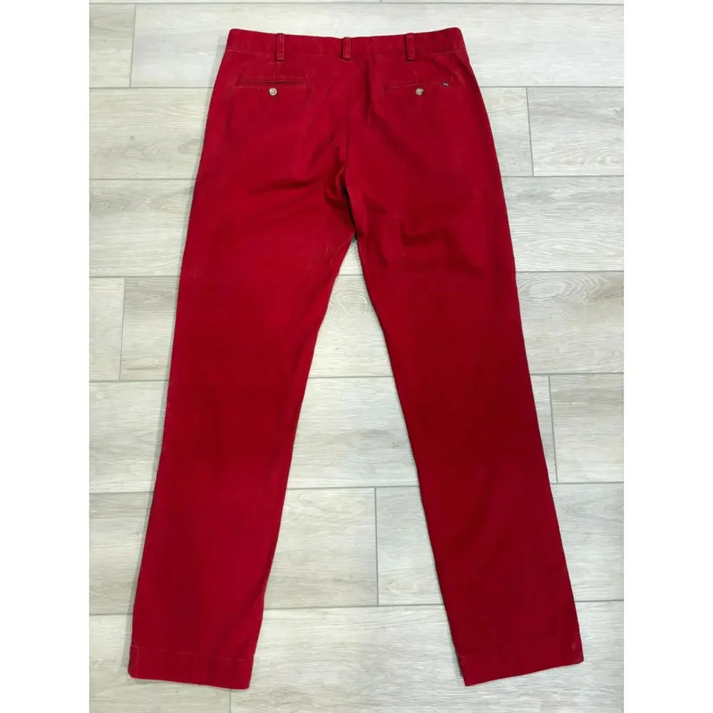 Polo Ralph Lauren Mens 34/34 Slim Fit Chino Pants Red - Picture 2 of 8